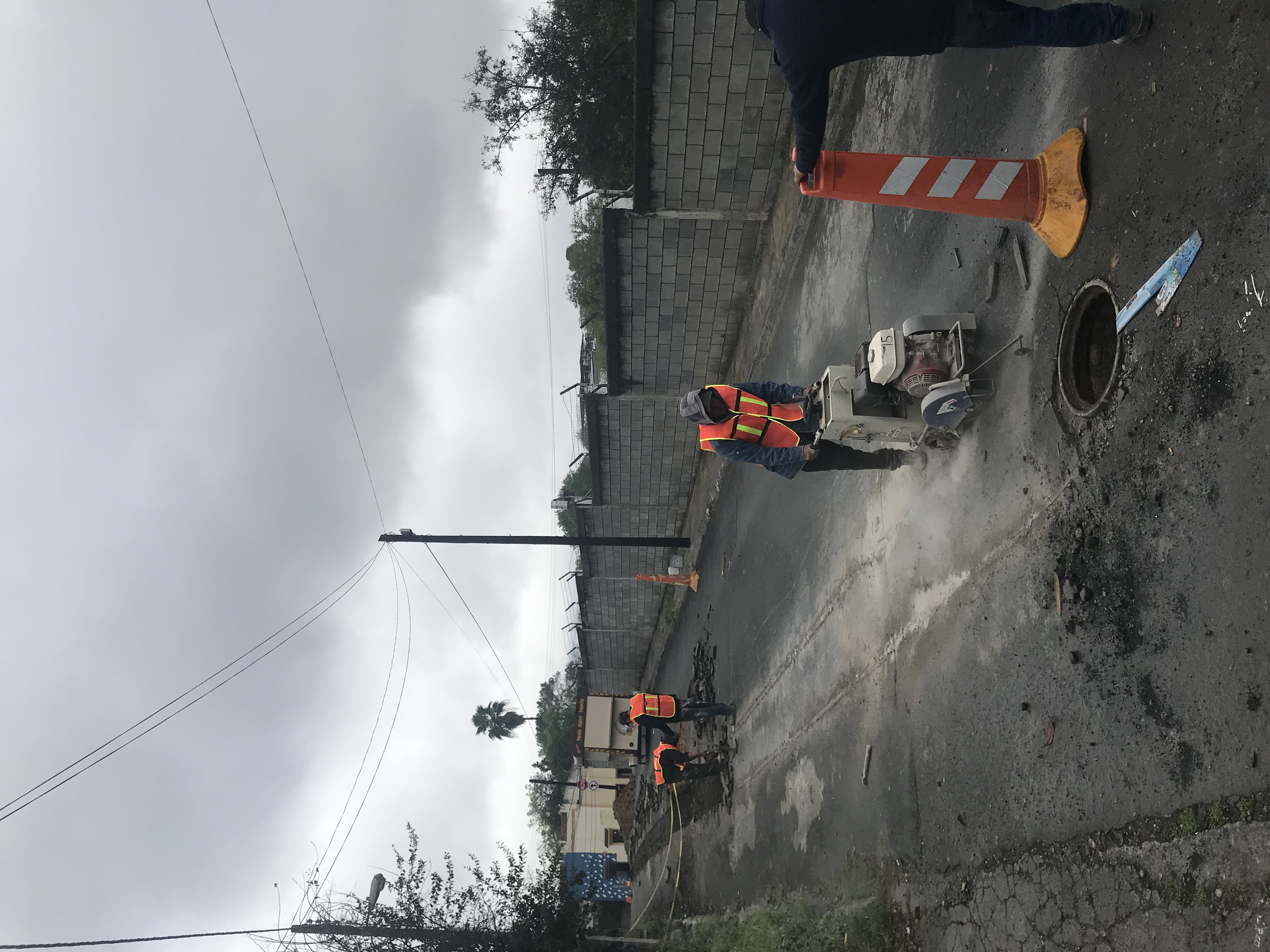 Vista general de los trabajos de Agua y Drenaje en Monterrey
