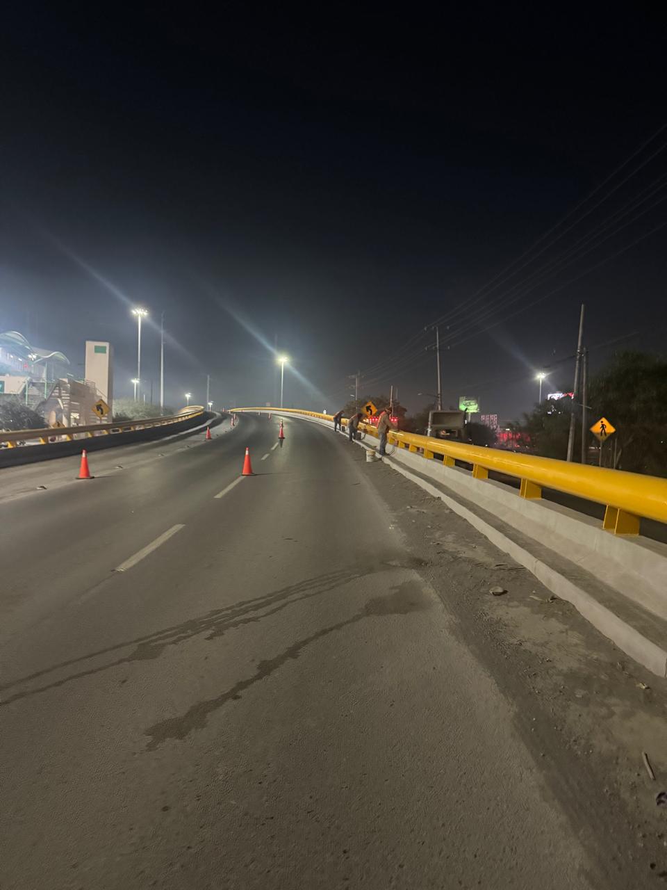 Vista general del Puente Sendero-Colombia tras el mantenimiento