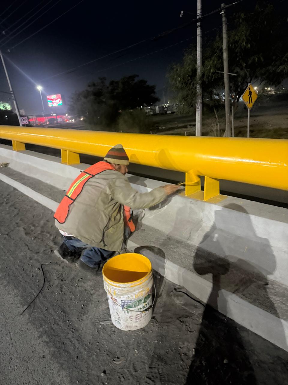 Detalle de los trabajos realizados en el puente Sendero-Colombia